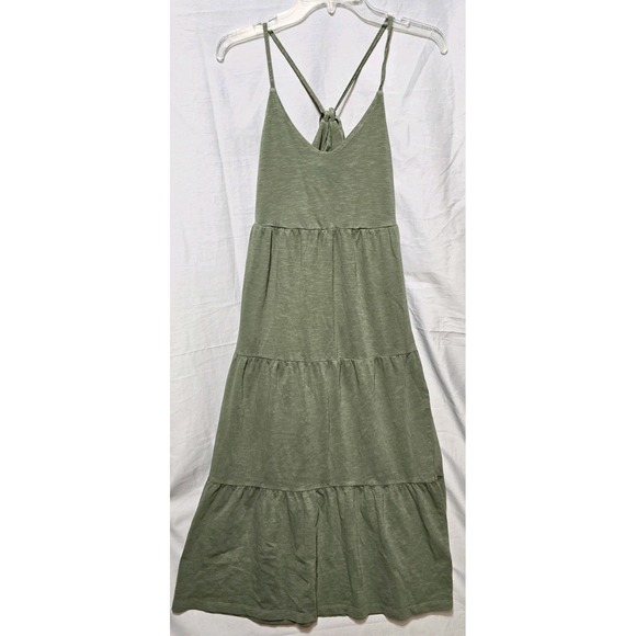 Old Navy Dresses & Skirts - Old Navy Women's Maxi Dress Olive Green Tiered XS Pockets